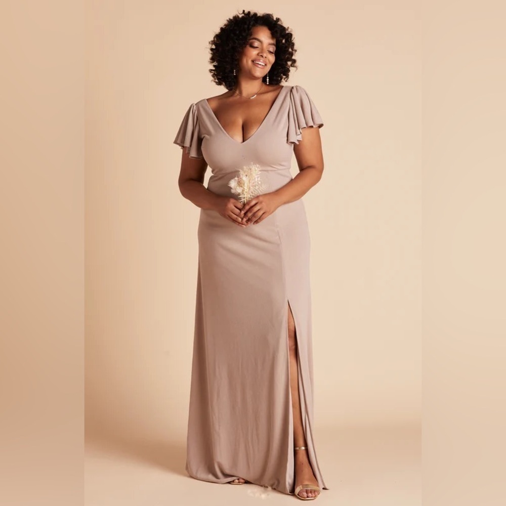 NWT Birdy Grey Hannah Dress in Crepe Taupe - Picture 3 of 7